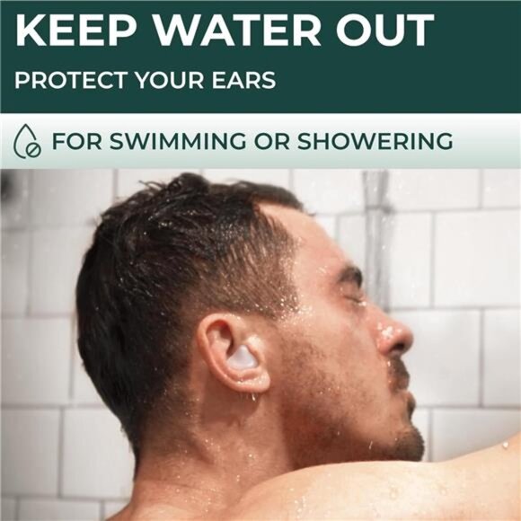 Wax Ear Plugs for Sleeping, Swimming - 15 Soft Noise Cancelling Silicone Gel - Picture 6 of 7